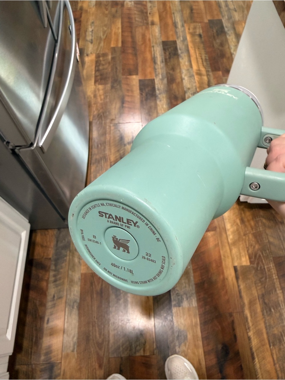 Stanley Mint Green Insulated Travel Mug with Handle - Picture 3 of 3